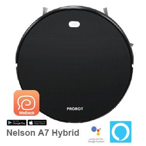 Probot Nelson A7 Hybrid, Robot hút bụi lau nhà WiFi, Alexa, Động cơ Hybrid Turbo