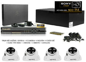 Trọn Bộ 4 Kênh camera 5A DSA1TO4 Full HD