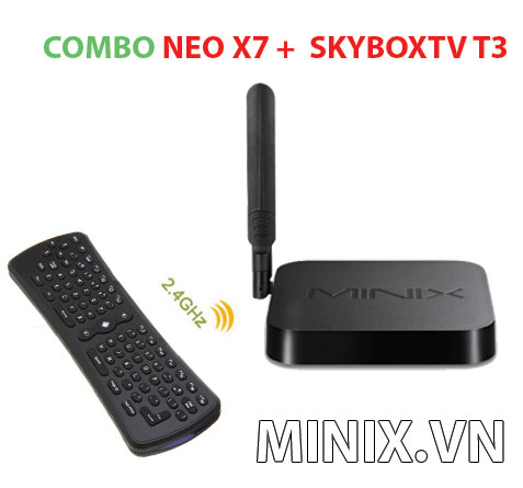 Combo Neo X7 + Bàn Phím SkyboxTv T3